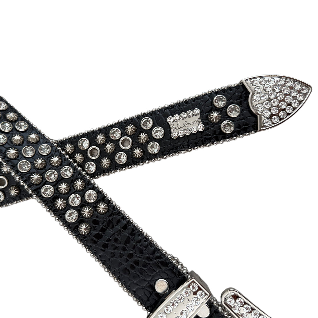 BB Simon Embellished Belt - Black