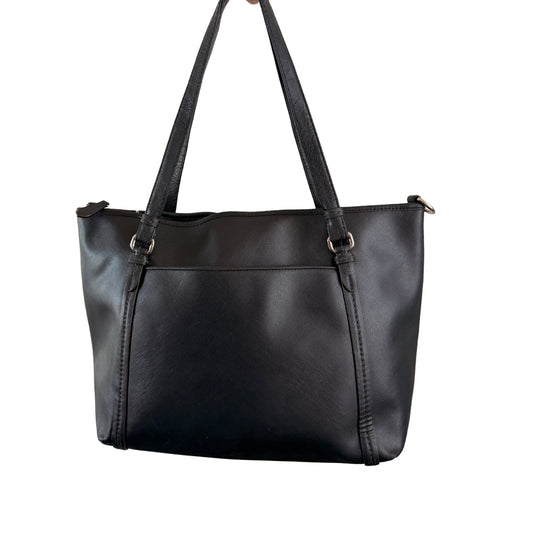 Coach Black Leather Tote Bag