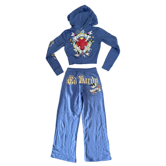 Ed Hardy blue tracksuit