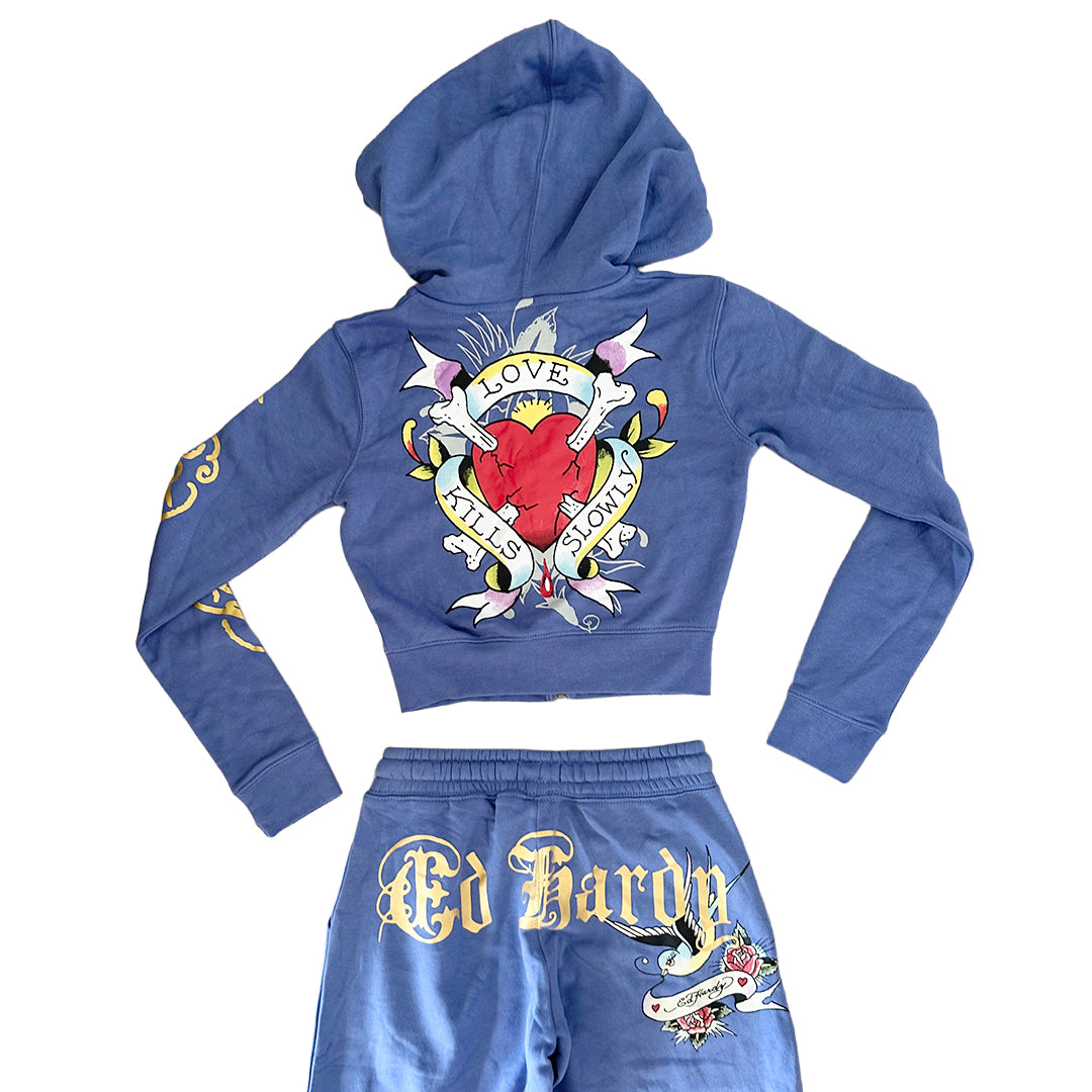 Ed Hardy blue tracksuit