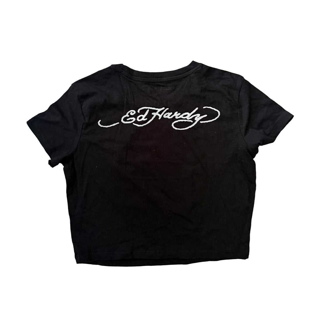 Ed Hardy Black 'Eagle' Baby Tee