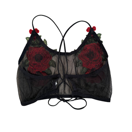 Lanshifei Floral Mesh Bralette