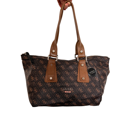 Guess Brown Patterned Handbag