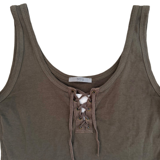 M&S Khaki Lace up Cami
