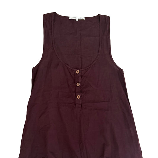 Lonely Hearts Burgundy Dress