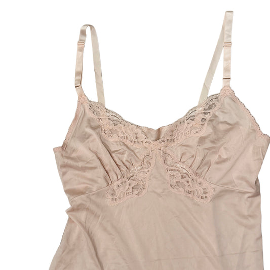 Vintage Shadowline USA Pink Lace Cami