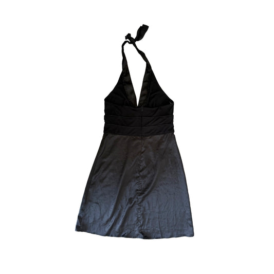 Y2K Principals Black Satin Halter Dress