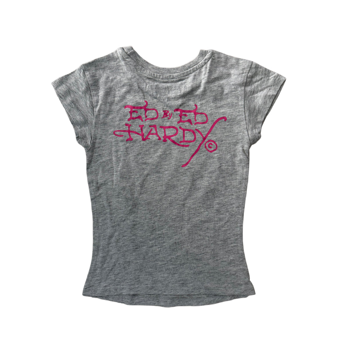 Ed Hardy Grey 'Panther' Baby Tee