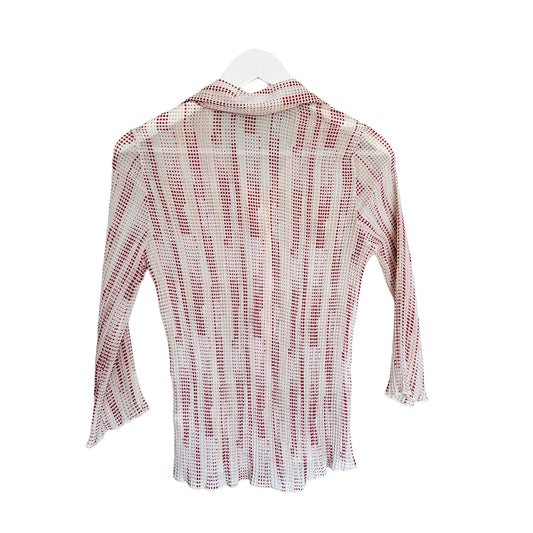 Y2K Papaya Cinched Blouse