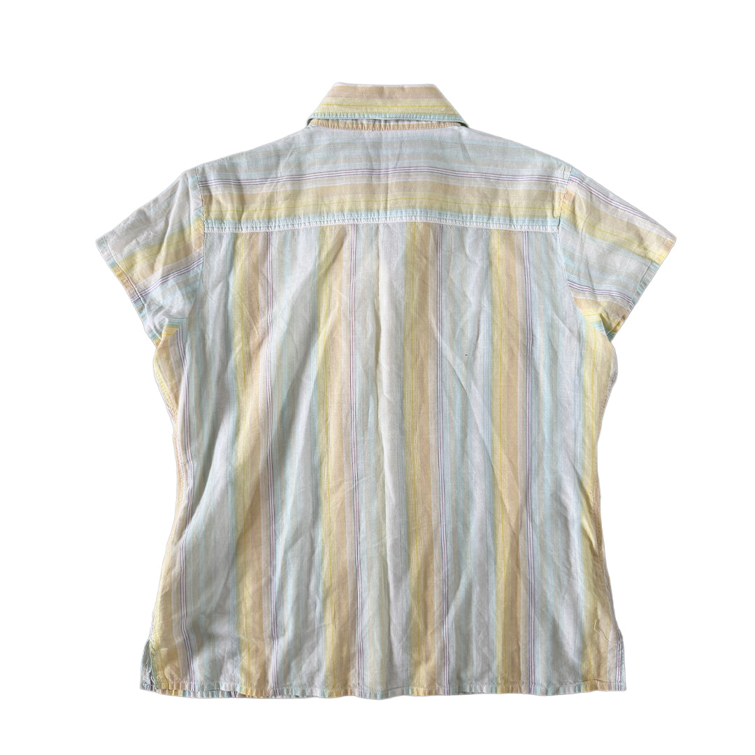 Y2K Pastel Striped Blouse