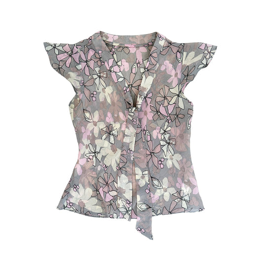 Y2K Floral blouse
