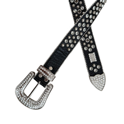 BB Simon Embellished Belt - Black