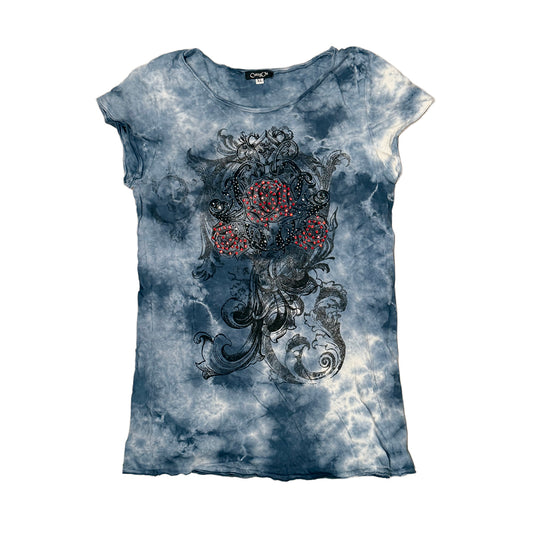 Embellished Y2K Tie Dye Baby Tee