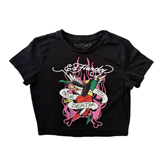 Ed Hardy Black 'Eagle' Baby Tee