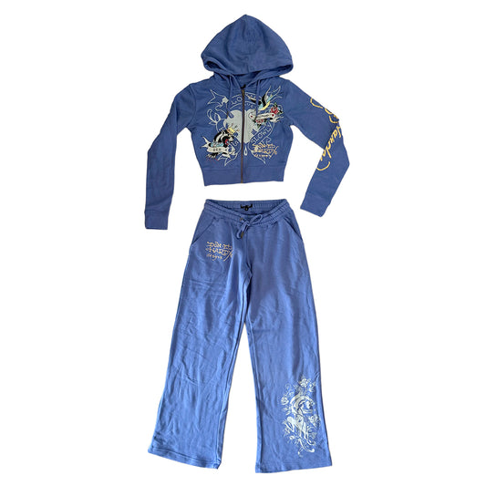 Ed Hardy blue tracksuit