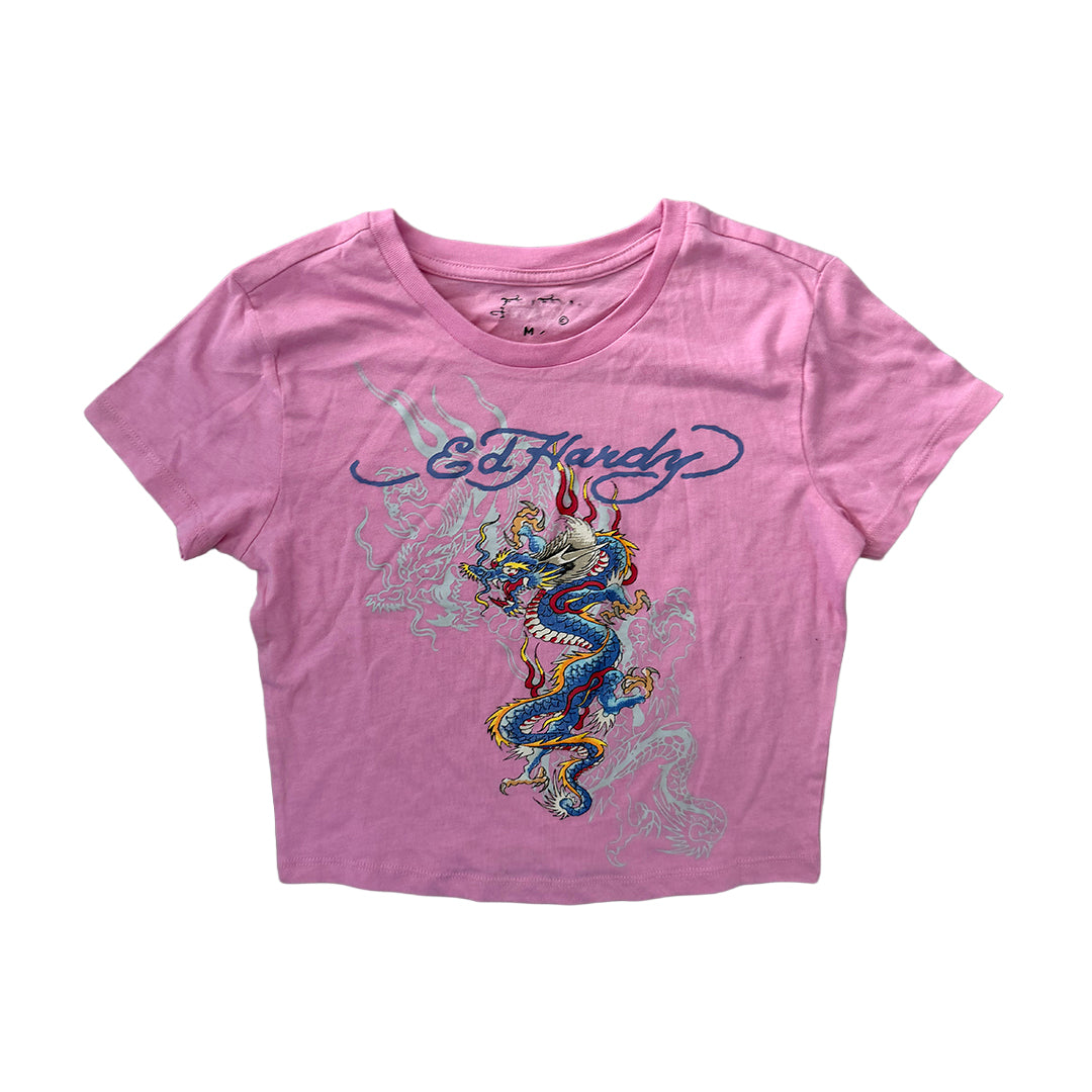 Ed Hardy Pink 'Dragon' Baby Tee