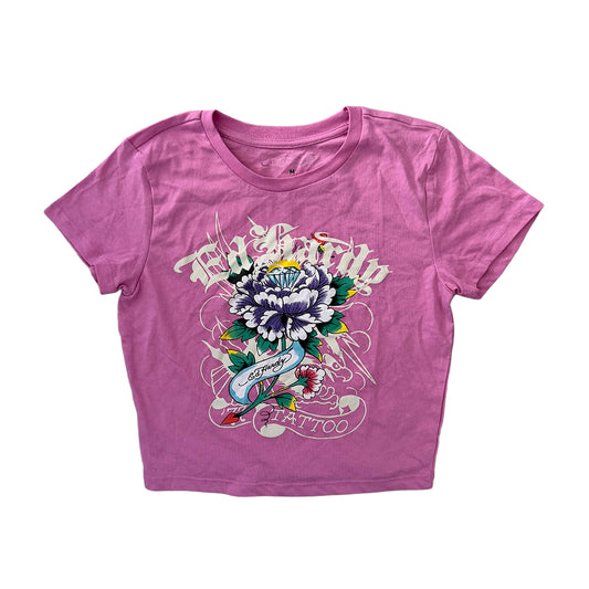 Ed Hardy Pink "Flowers" Baby Tee