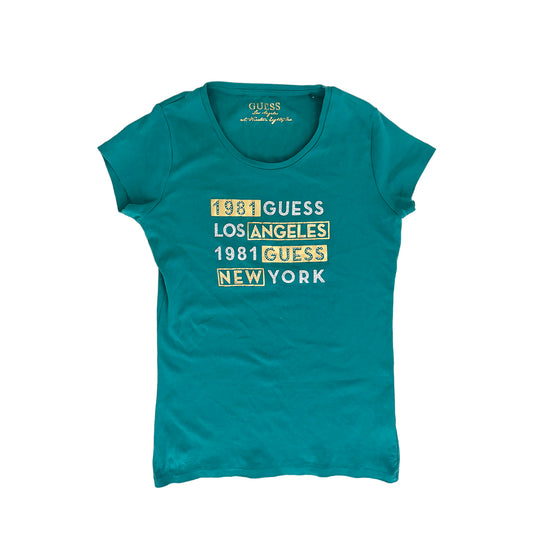 Guess Teal Y2K Tee