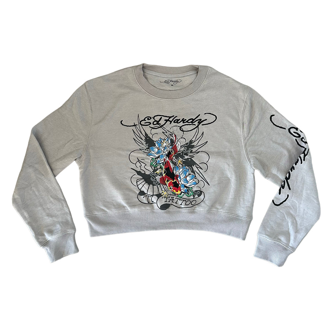 Ed Hardy Light Grey Crewneck