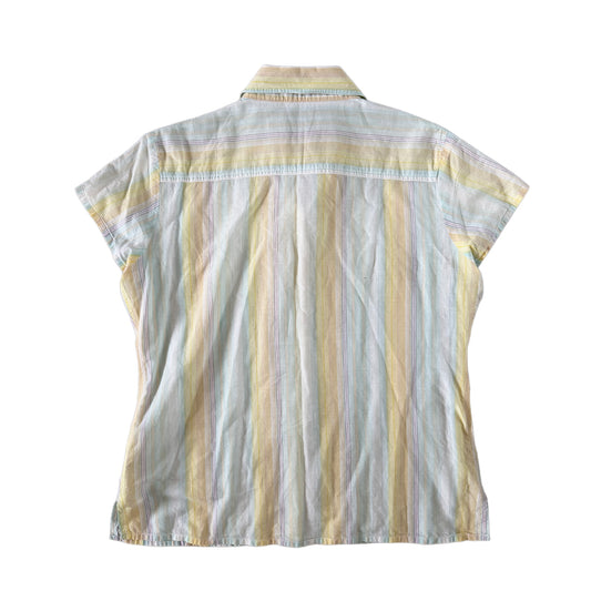 Y2K Pastel Striped Blouse