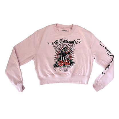Ed Hardy Y2K Pink Crewneck