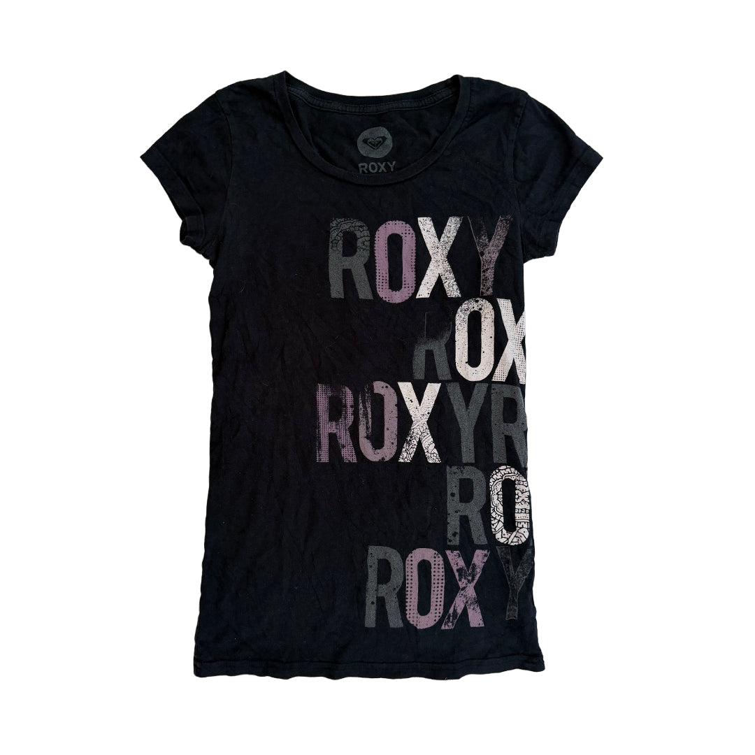 Roxy Y2K Black Print Tee